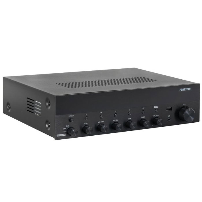 Fonestar AS-3030 Amplificador Estéreo HiFi con Bluetooth, Radio FM, USB, MP3, 30+30 W RMS